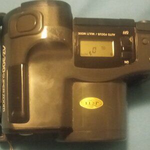 Vintage Olympus AZ-300 SuperZoom Compact 35mm Film Camera Black Working, Japan